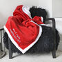 Personalised Red And White Super Soft Blanket, thumbnail 2 of 4