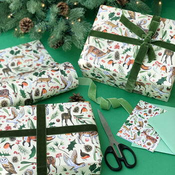 Woodland Animals Christmas Gift Wrap, 9 of 10