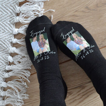 Personalised Engagement Gift Photo Socks, 2 of 3