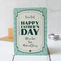Personalised Happy Fathers Day Wooden Keepsake Card, thumbnail 1 of 4