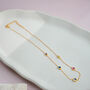 Delicate Multi Gemstone Crystal Gold Plated Necklace, thumbnail 5 of 5