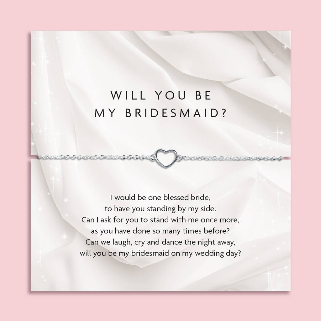 Bridesmaid Proposal Heart Bracelet, 1 of 9