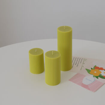 Pastel Ribbed Candle, 6 of 6