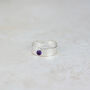 Sterling Silver Birthstone Toe Ring, thumbnail 4 of 8