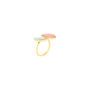 Gold Plated Duo Ring Fit All, Brown And Green, thumbnail 3 of 3