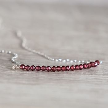 January Birthstone Real Garnet Necklace, 5 of 9