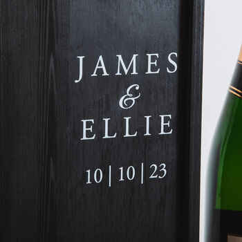 Personalised Engagement Black Bottle Box, 8 of 8