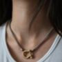 Chunky Shackle Chain Necklace – 18k Gold Plated Or Stainless Steel, Waterproof And Tarnish Free, Modern Unisex Gift, thumbnail 6 of 8