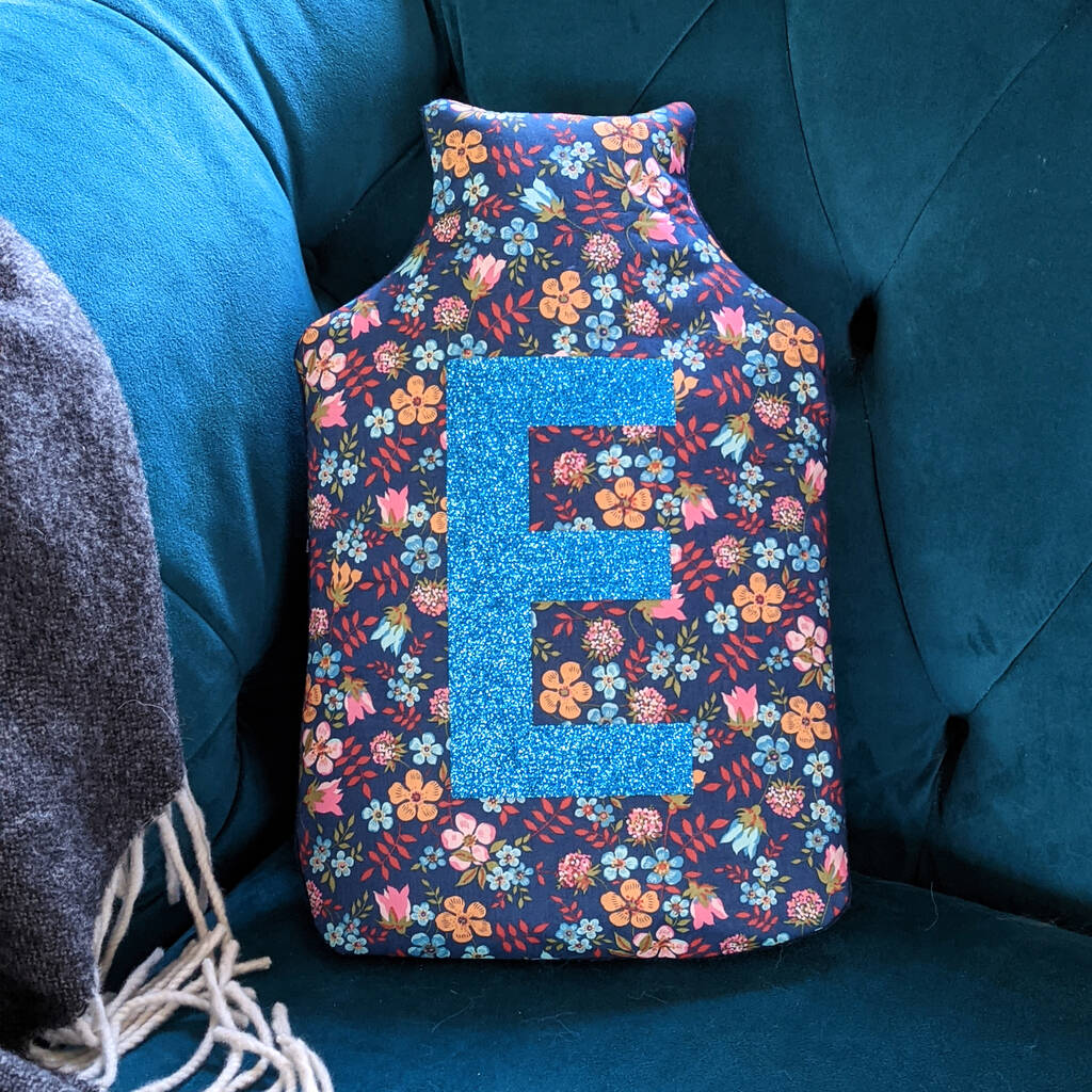 Meadow Liberty Personalised Hot Water Bottle Cover, 1 of 2