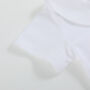 Victor White Short Sleeve Collar Top, thumbnail 5 of 6