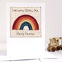 Personalised Rainbow New Baby Boy / 1st Birthday Card, thumbnail 1 of 12