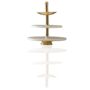 Handmade Three Tier White Marble Serving Stand With Gold Finish, thumbnail 2 of 2