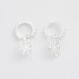 Cobweb Huggie Silver Earrings, thumbnail 1 of 7