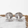 Personalised Silver Coordinate And Initials Cufflinks, thumbnail 7 of 9