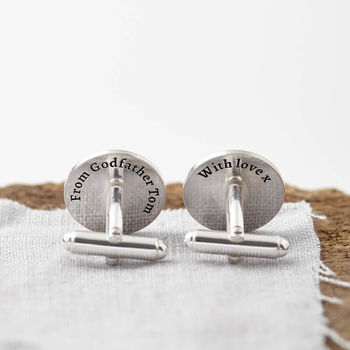 Personalised Silver Coordinate And Initials Cufflinks, 7 of 9