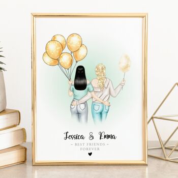Gift For Friend, Personalised Best Friends Print, 4 of 12