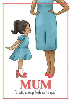 Personalised Vintage Style Print For Mum, Unframed, 6 of 7
