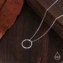 Sterling Silver Minimal Skinny Circle Pendant Necklace, thumbnail 6 of 12