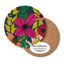 Blooms Navy Coasters Box Set Round Heat Resistant, thumbnail 3 of 8