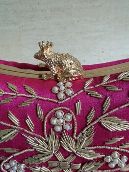 Hot Pink Frog Clasp Clutch, 11 of 12