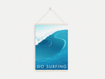 Go Surfing Travel Poster Art Print, 6 of 8