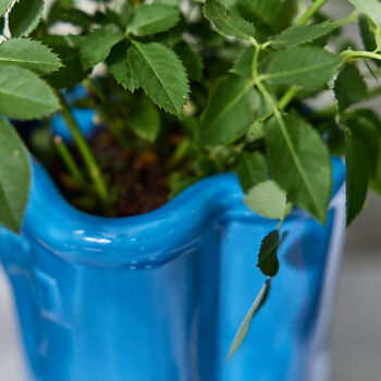 Personalised Blue Wellington Boots Planter, 5 of 9