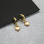 Gold Filled Mini Heart Huggies, thumbnail 1 of 2