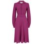 Clarice Dress In Mulberry Vintage 1940s Style, thumbnail 1 of 3