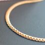 Flat Snake Bone Chain Clavicle Necklace Non Tarnish, thumbnail 5 of 11