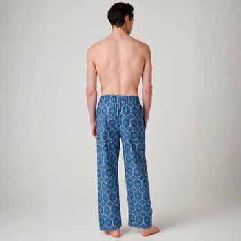 Men's 'Marrakesh Paisley' Crisp Cotton Pyjama Trousers, 3 of 4