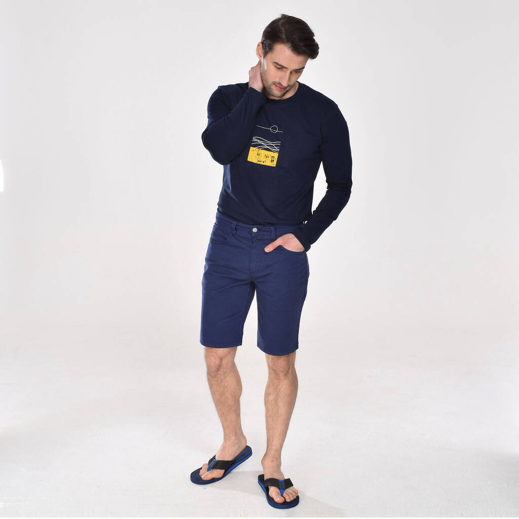 Men's Faro Navy Blue Shorts, 1 of 7