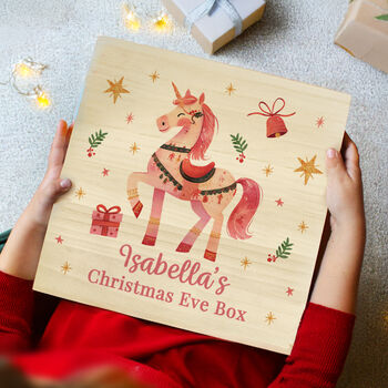Personalised Unicorn Christmas Eve Box, 2 of 5