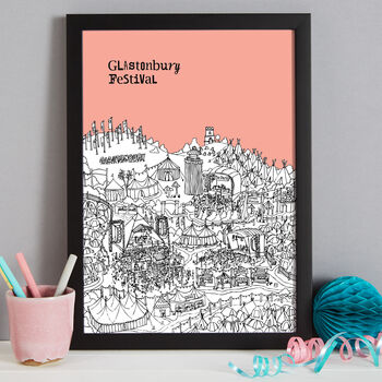Personalised Glastonbury Print, 4 of 7