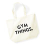 Gym Things Large Cotton Tote Bag, thumbnail 4 of 4