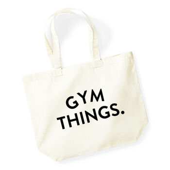 Gym Things Large Cotton Tote Bag, 4 of 4
