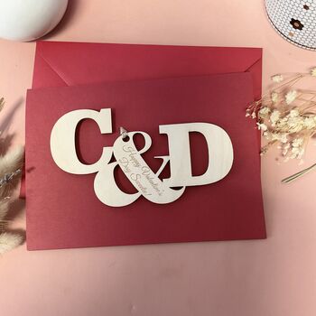 Personalised Valentines Entwined Letters Card, 12 of 12