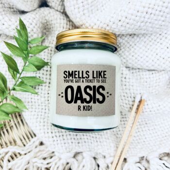 Oasis Gig Ticket Surprise Reveal Candle, 6 of 7