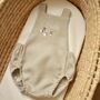 Handmade Personalised Name Linen Romper Cotton Branch, thumbnail 3 of 3