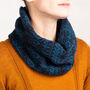 Grey Knitted Snood Inspired By Nature Unisex, thumbnail 5 of 12