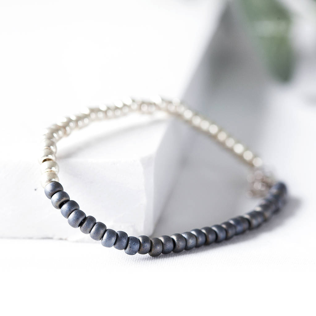 Men's Modern Beaded Bracelet By Peony Love
