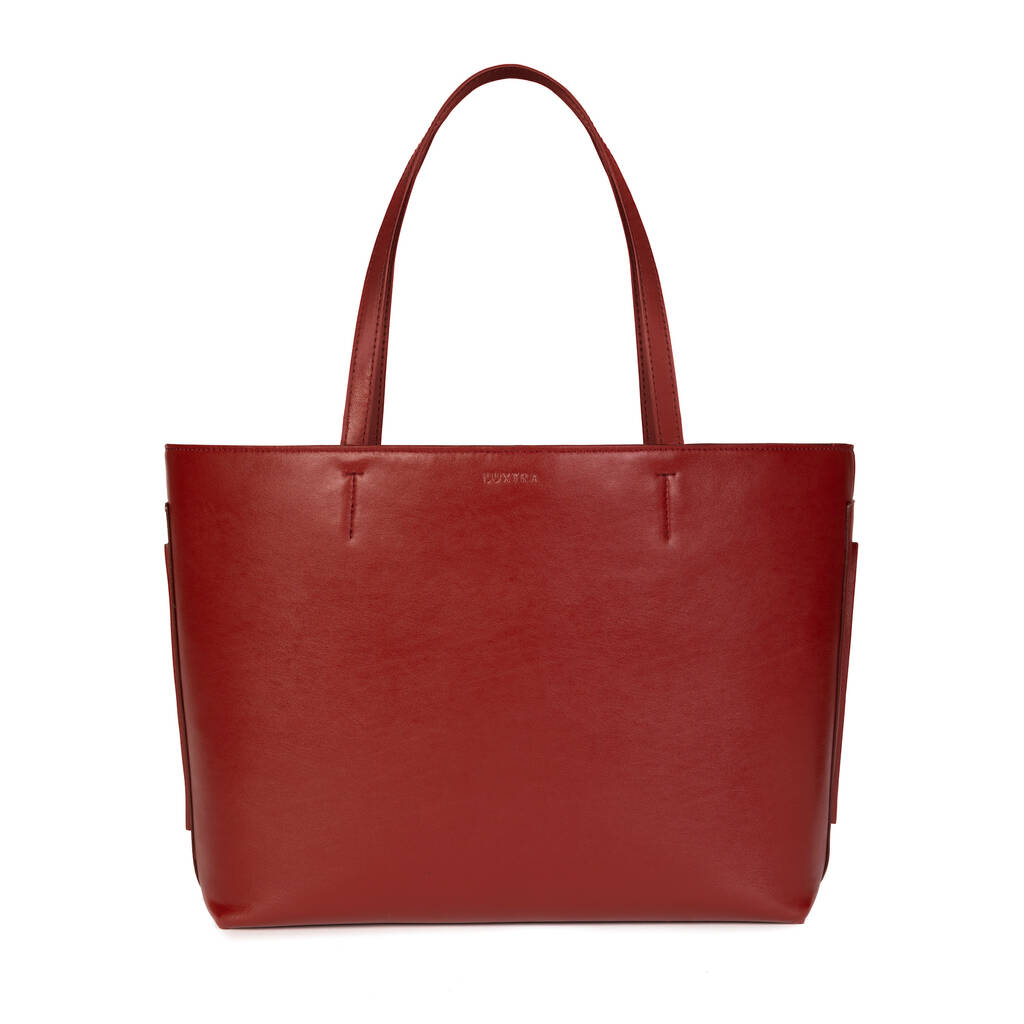 Vegan Cactus 'leather' Tote Bag: Dark Cherry By Luxtra ...