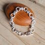 Watch Chain Link Style Bracelet In Burnished Silver, thumbnail 1 of 3