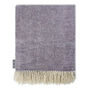 Luxury 100% Shetland Wool Herringbone Blanket Lilac, thumbnail 1 of 2