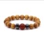 Mens Jasper And Cedarwood Bracelet For Grounding And Vitality, thumbnail 2 of 5