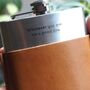 Rugby Fan's Personalised Hip Flask In Gift Box, thumbnail 5 of 12