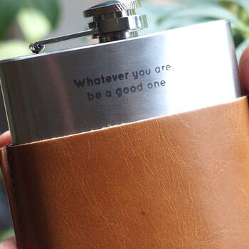 Rugby Fan's Personalised Hip Flask In Gift Box, 5 of 12