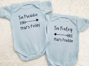 Personalised Twin Baby Gift Set | Matching Twin Clothes, 7 of 12