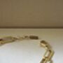 Paperclip Chain Bracelet 18 K Gold Plated Adjustable Gift, thumbnail 3 of 4