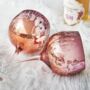 Pink Bloom Electroplated Gin Glass, thumbnail 1 of 4