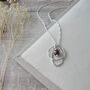 Garnet Drop Necklace, thumbnail 3 of 4